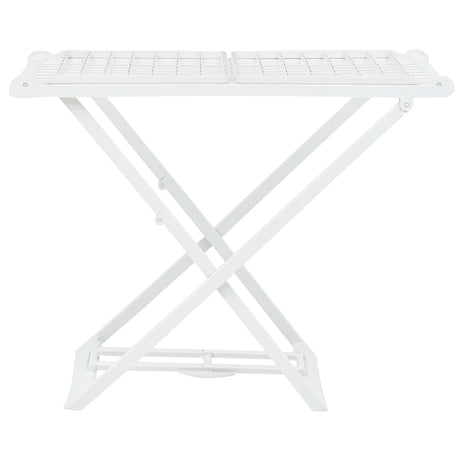Vidaxl draogkkin plastique pliable blanc