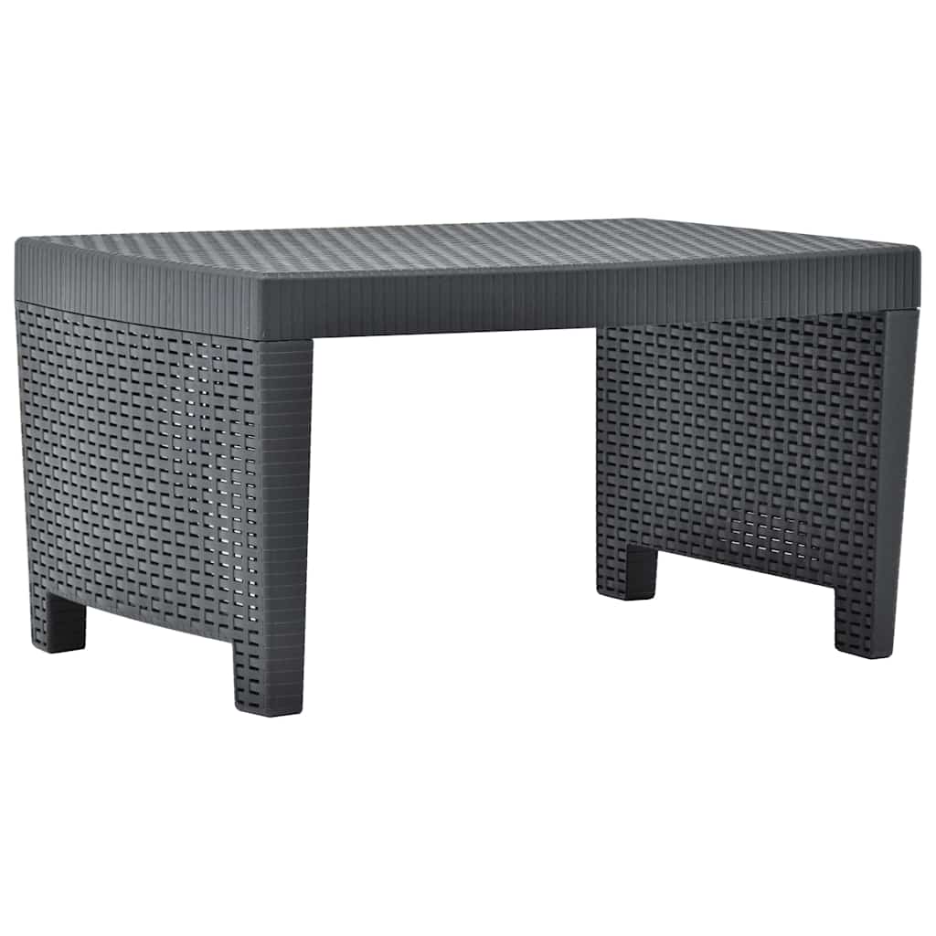 Vidaxl 3-delige loungeset kunststof antraciet