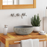 Vidaxl Washbasin Oval (29-38) X (24-31) CM řeky Stone