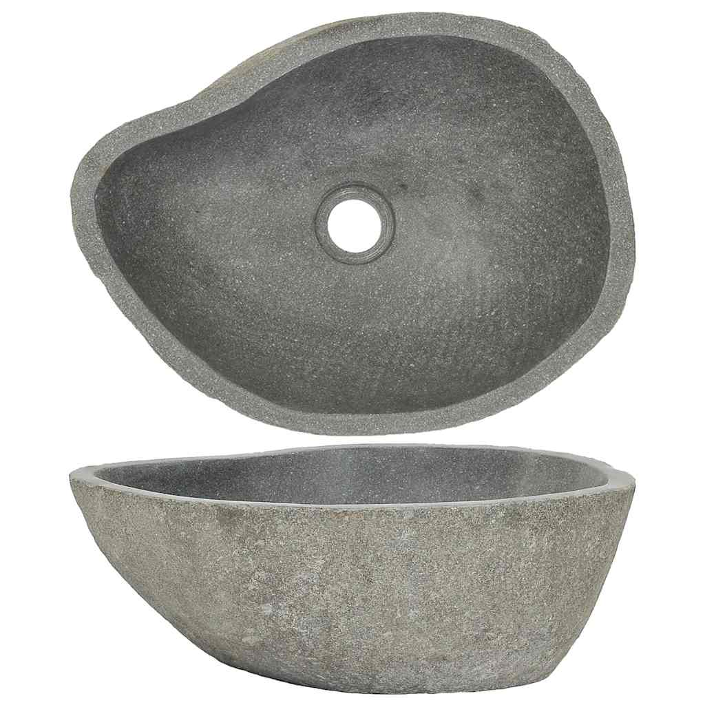 Vidaxl WashBasin Oval (37-46) x (29-36) Cm rečni kamen