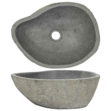 VidaXL Washbasin Oval (37-46) X (29-36) CM River stone