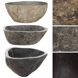 VidaXL Washbasin Oval (37-46) X (29-36) CM River stone