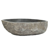 Vidaxl lavabo ovale (45-53) x (34-41) cm Stone de la rivière