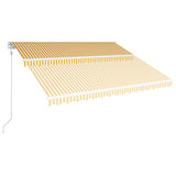 Vidaxl Luifel Automatique extensible 400x300 cm jaune et blanc