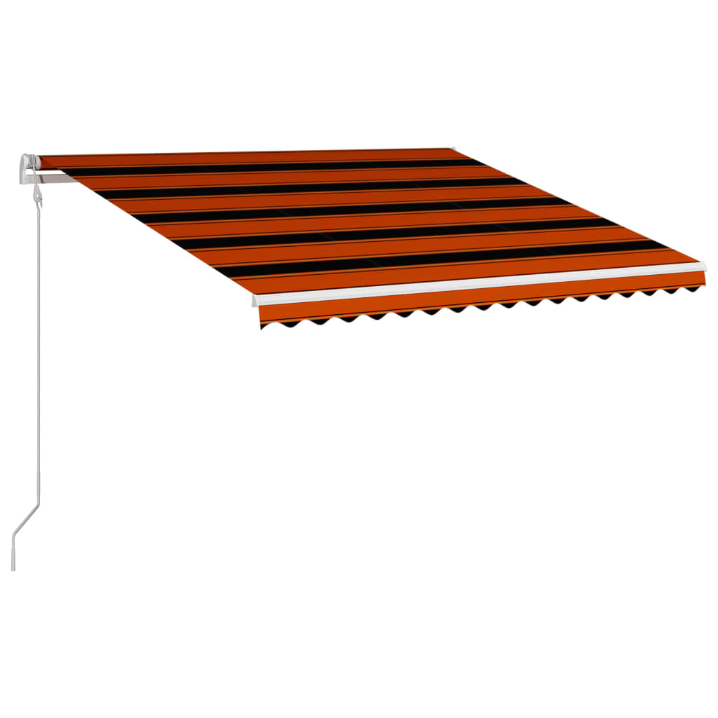 Vidaxl Luifel extiende automáticamente 400x300 cm de naranja y marrón