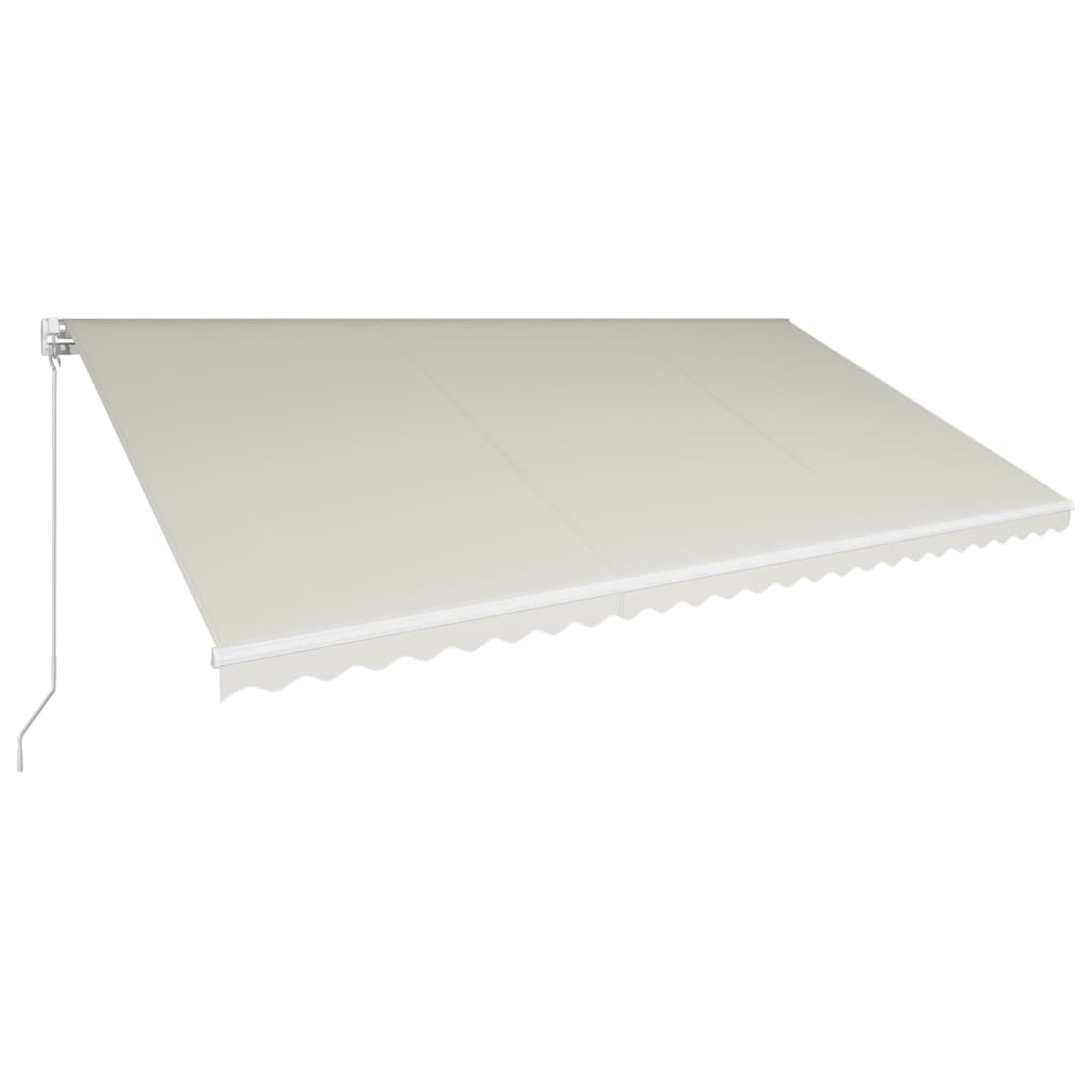 Vidaxl Luifel erstreckt sich manuell 600x300 cm Creme