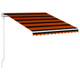 VidaXL Luifel automatisch uittrekbaar 350x250 cm oranje en bruin