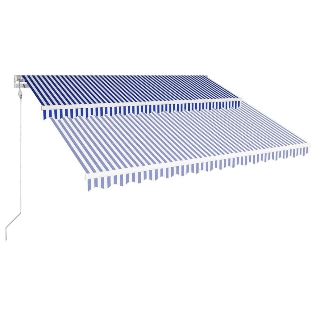 Vidaxl Luifel se automaticky rozšiřuje o 450x300 cm modrou a bílou