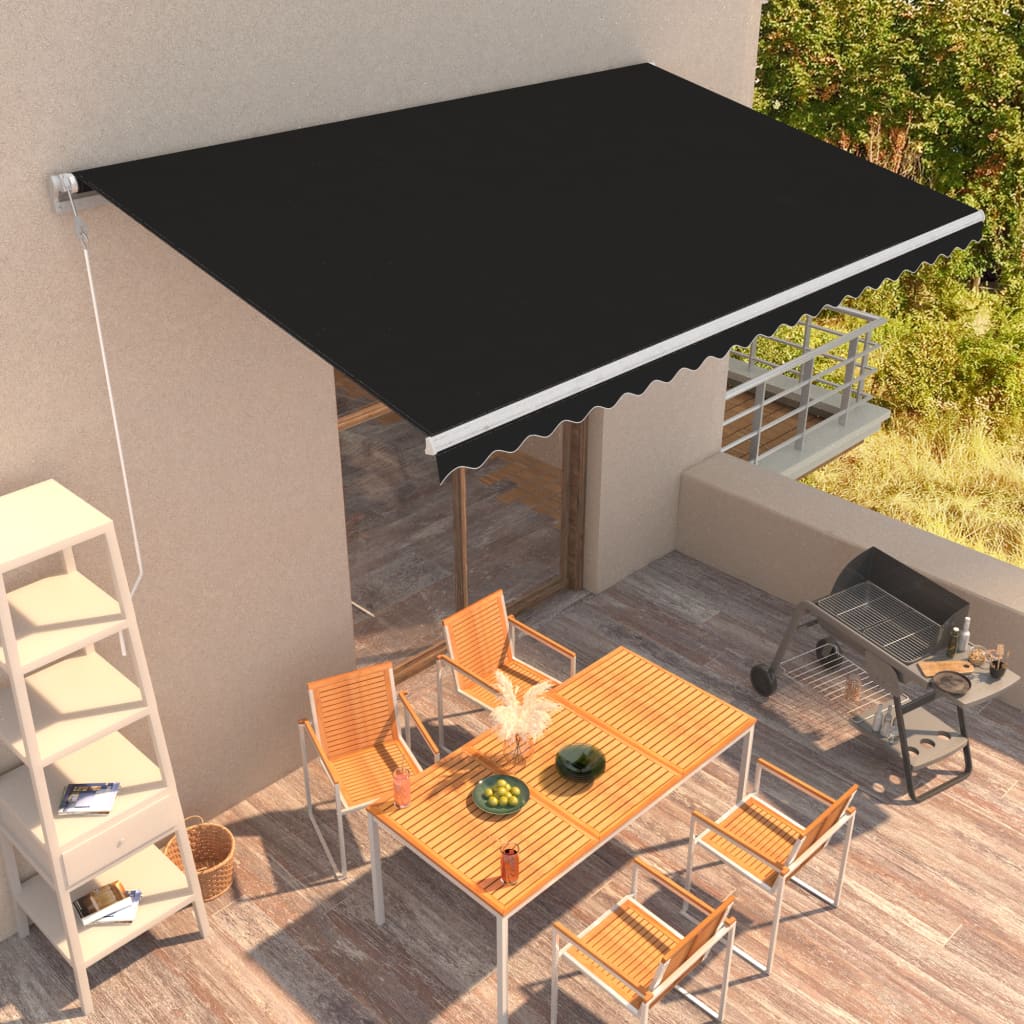 Vidaxl Luifel étend automatiquement l'anthracite de 500 x 300 cm