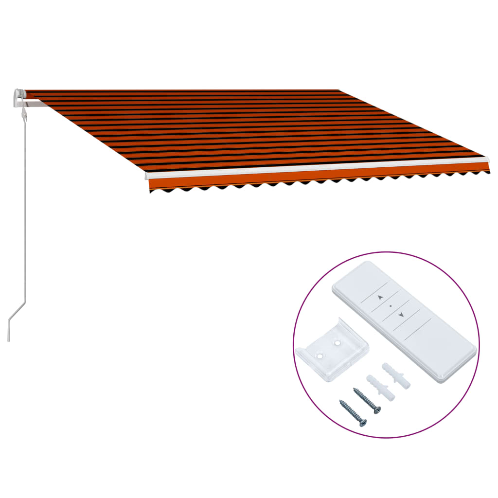 Vidaxl Luifel förlänger automatiskt 500x300 cm orange och brun