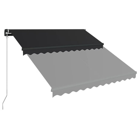 Vidaxl Luifel étend manuellement 300x250 cm anthracite