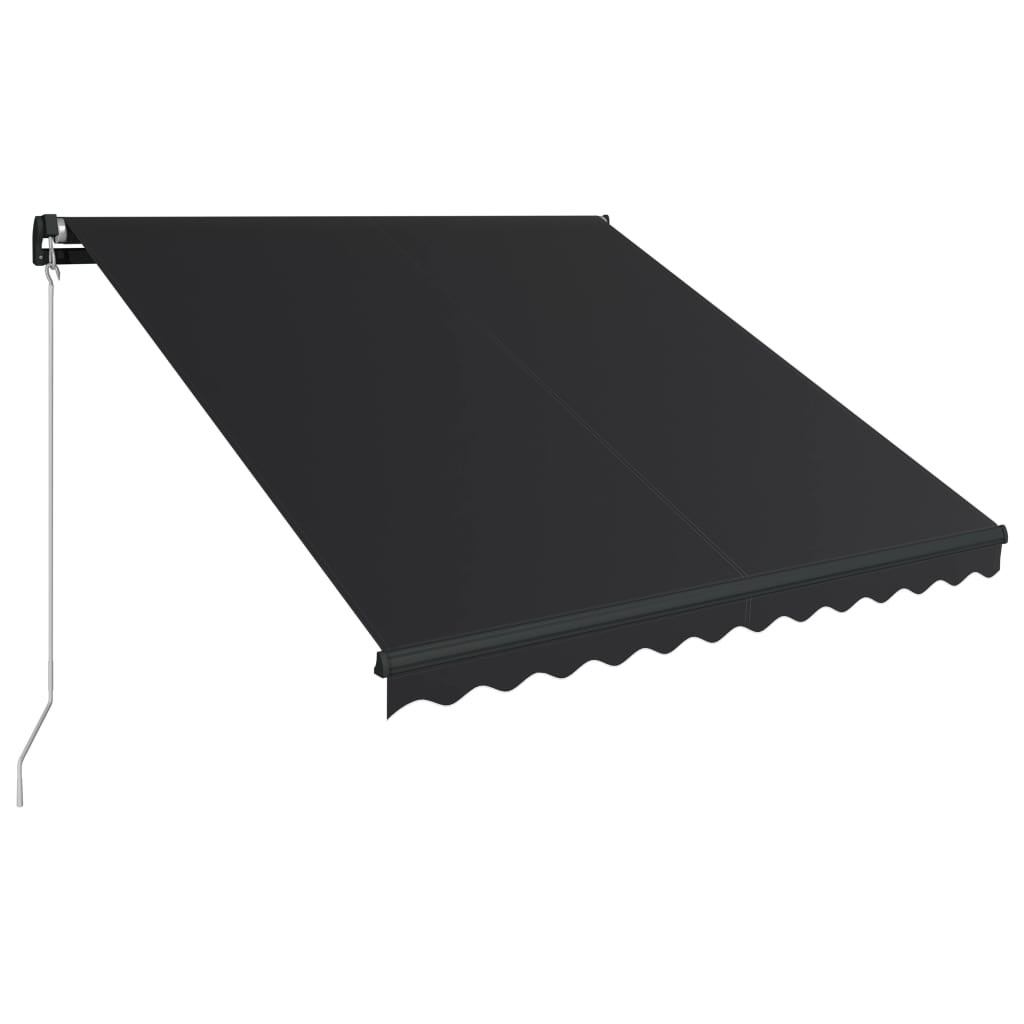 Vidaxl Luifel se puede extender manualmente con antracita LED 350x250 cm