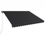 Vidaxl Luifel manuelt utvides med LED 450x300 cm Anthracite