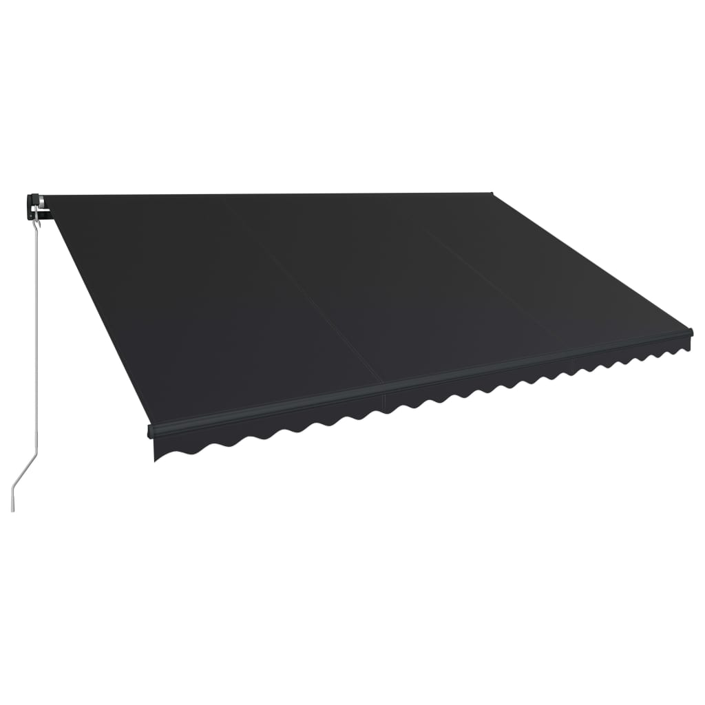 Vidaxl Luifel extensible manuellement avec LED 500x300 cm anthracite