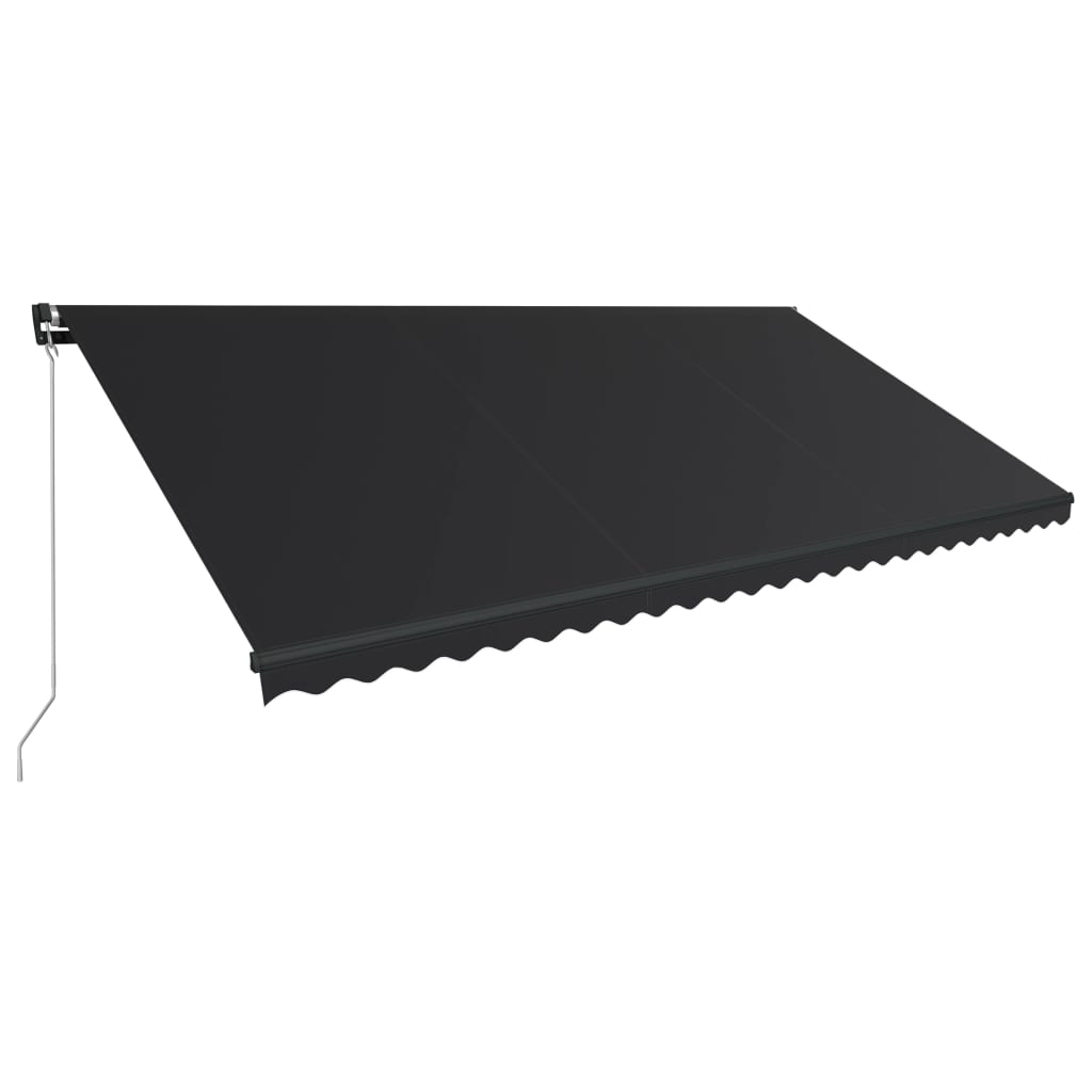 Vidaxl Luifel manually extendable with LED 600x300 cm anthracite