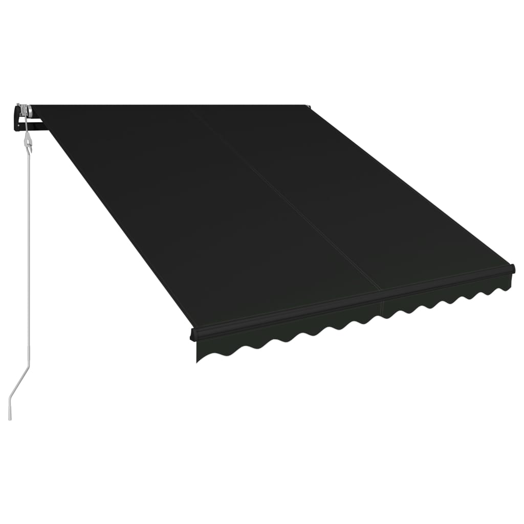 Vidaxl Luifel extensible avec le capteur de vent et LED 300x250 cm anthracite