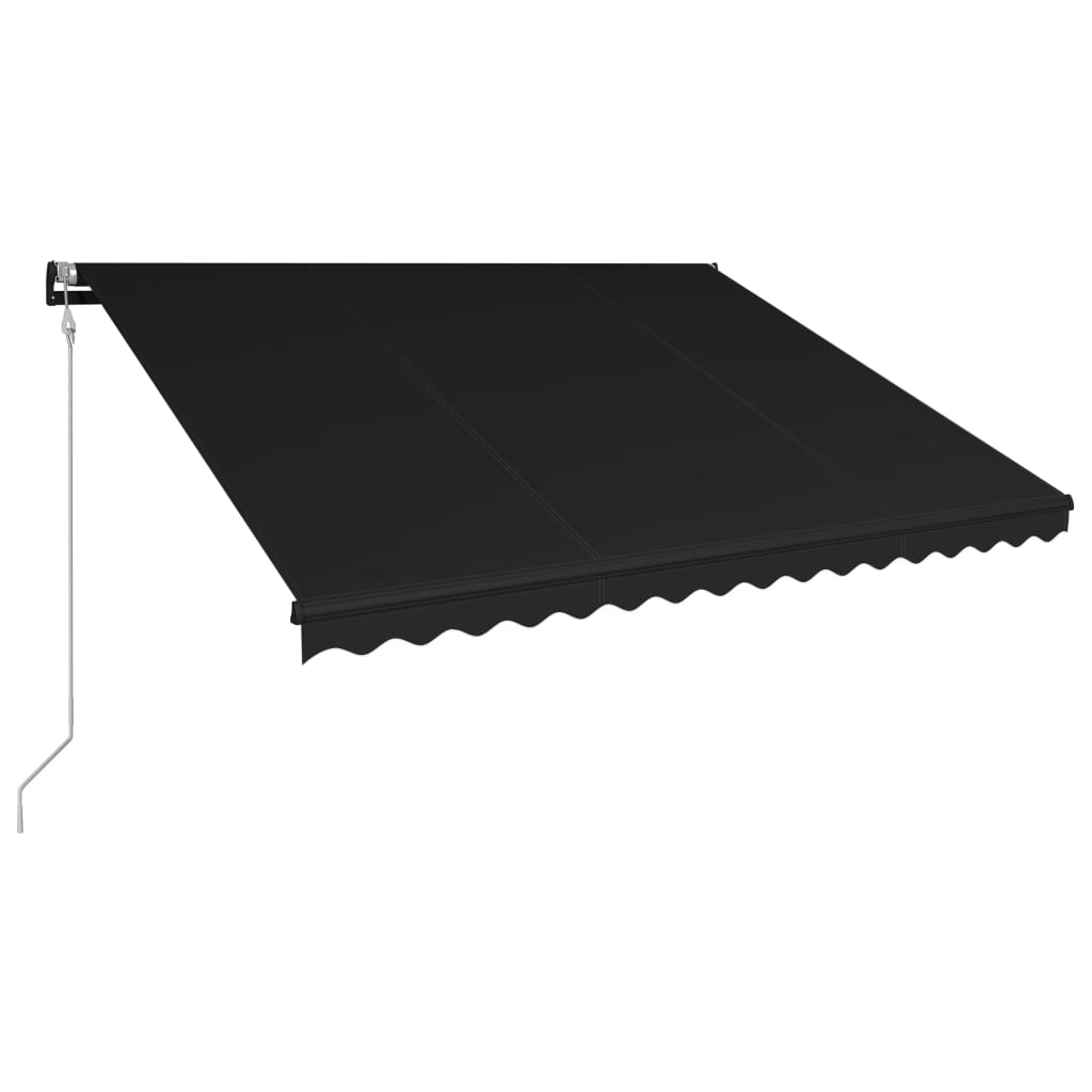 Vidaxl Luifel extendable with wind sensor and LED 400x300 cm anthracite