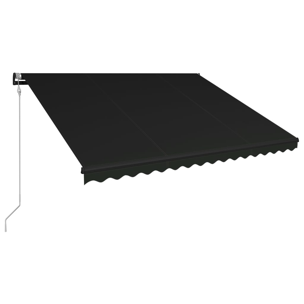 Vidaxl Luifel extensible con sensor de viento y antracita LED 450x300 cm