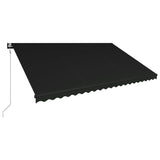 Vidaxl Luifel extensible con sensor de viento y antracita LED 500x300 cm