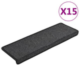 Podstavki za stopnice Vidaxl 15 St 65x21x4 cm antracit