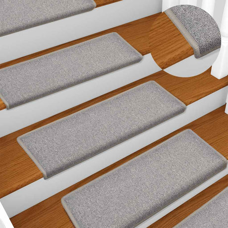 Mattes d'escalier Vidaxl 15 st 65x21x4 cm gris clair