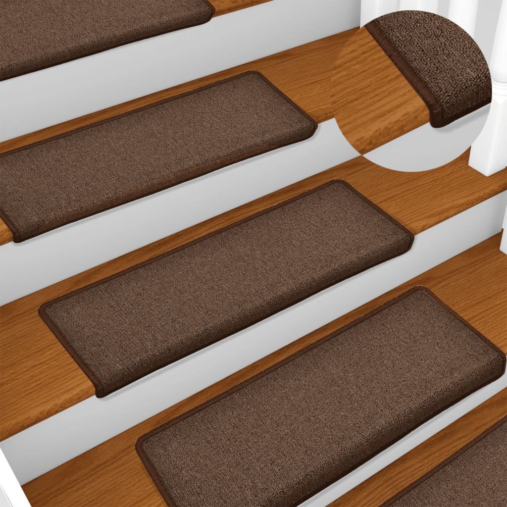 Mattes d'escalier Vidaxl 15 ST 65X21X4 CM BRUN