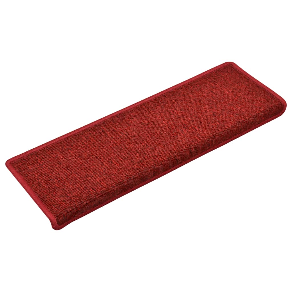 Mattes d'escalier Vidaxl 15 ST 65X21X4 CM BORDEAUX ENDE RECTANGULAIRE