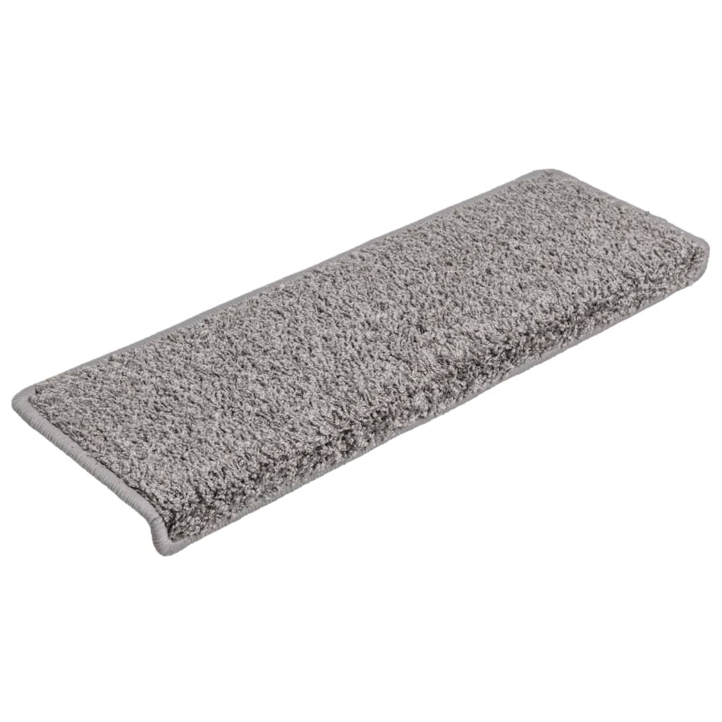 Vidaxl stair mats 15 st 65x21x4 cm gray