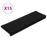 Vidaxl Stair tappetini 15 St 65x21x4 cm nero