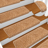 Vidaxl Stair Mats 15 St 65x21x4 cm beige