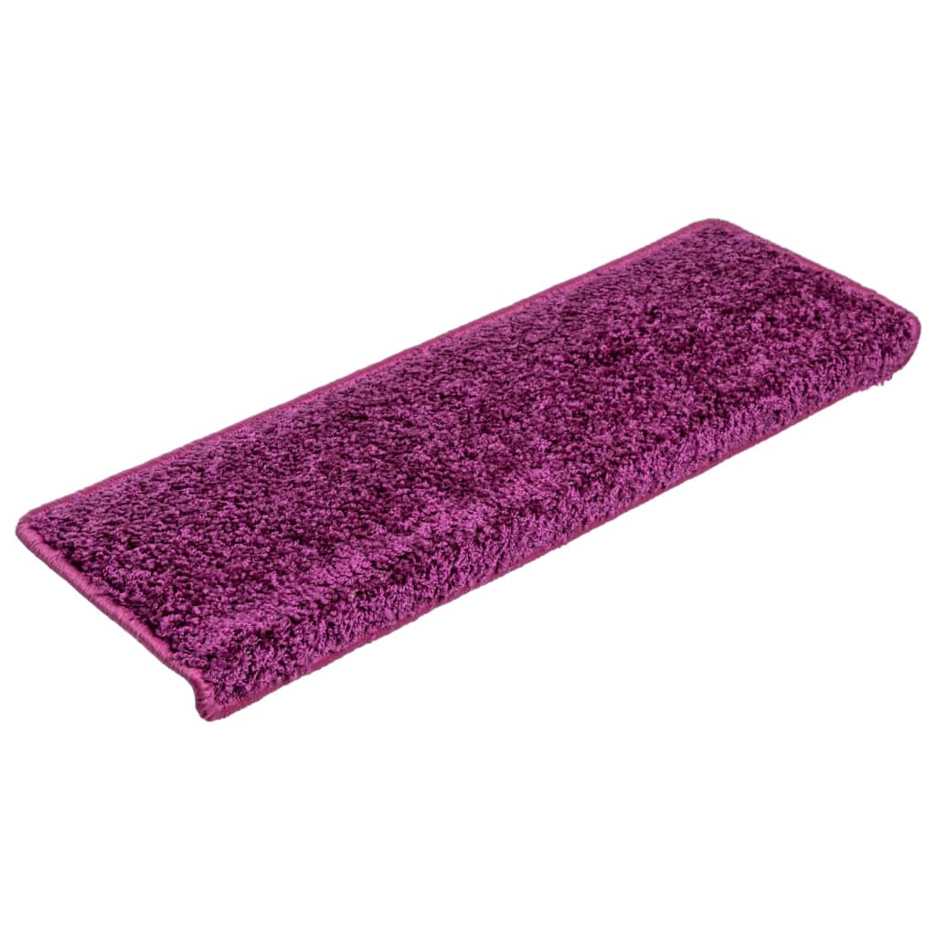 Vidaxl Mats d'escalier 15 st 65x21x4 cm violet