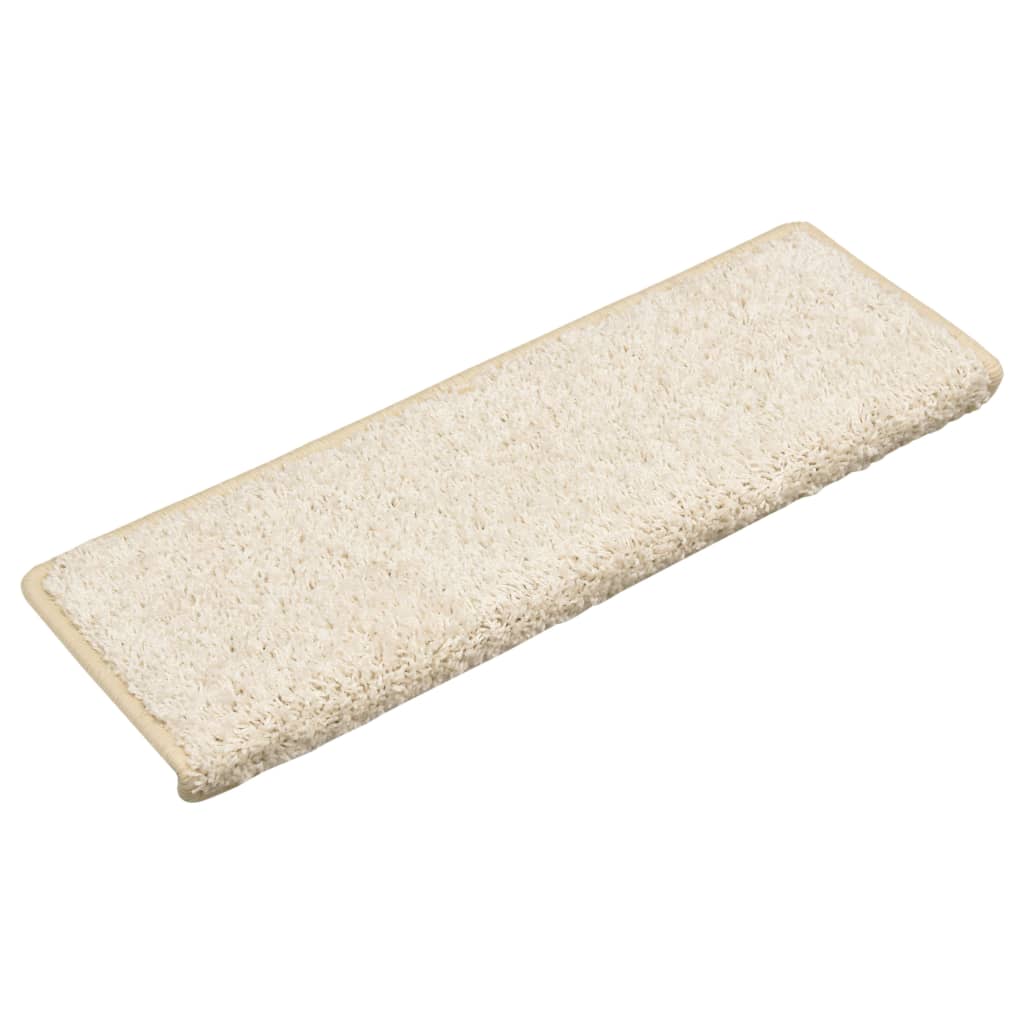 Vidaxl stair mats 15 st 65x21x4 cm white