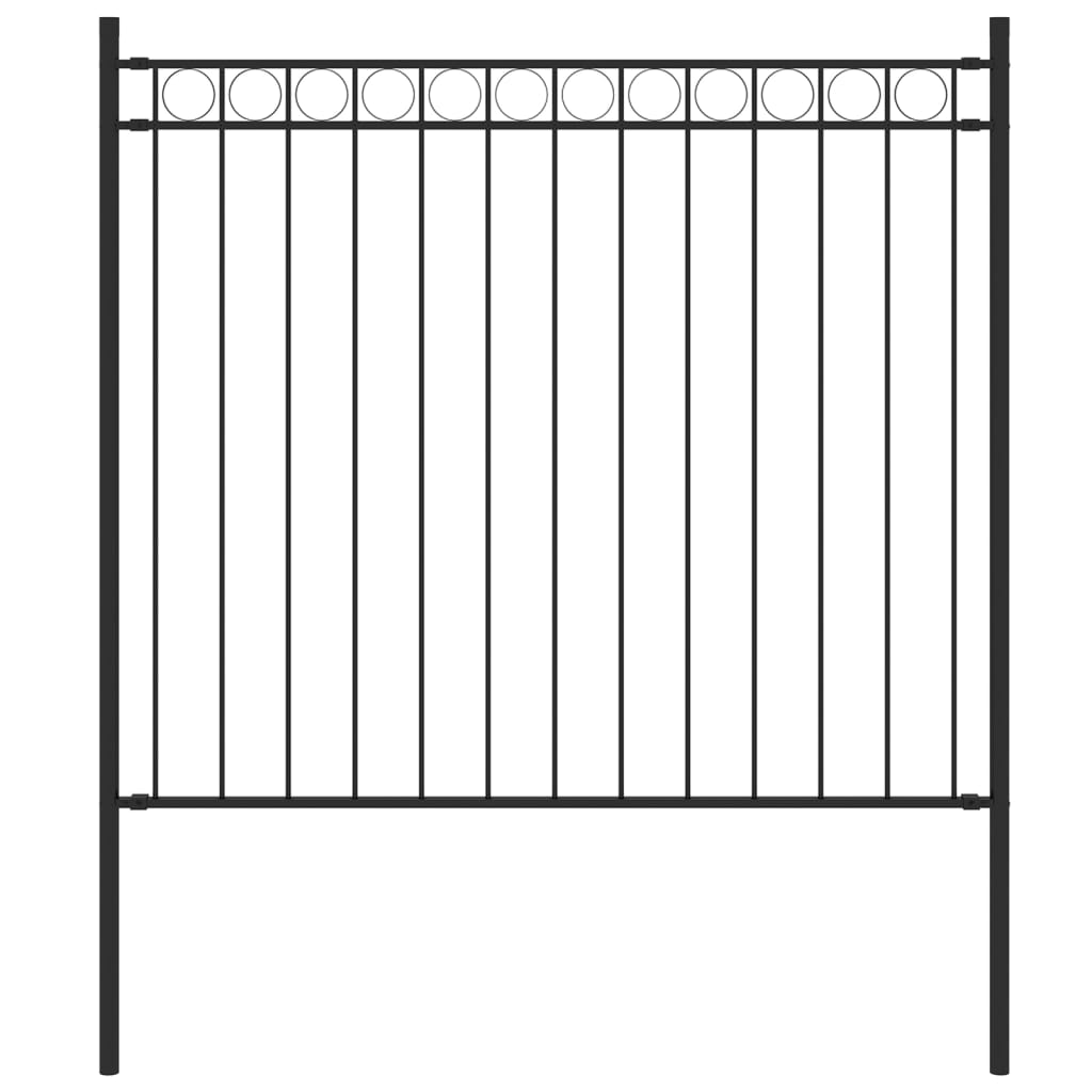 Vidaxl Garden Fence 1.7x0,8 m in acciaio nero