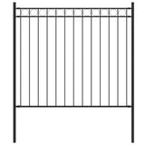 Vidaxl Garden Fence 1,7x0,8 m stalowy czarny