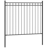 Vidaxl Garden Fence 1,7x0,8 m stalowy czarny