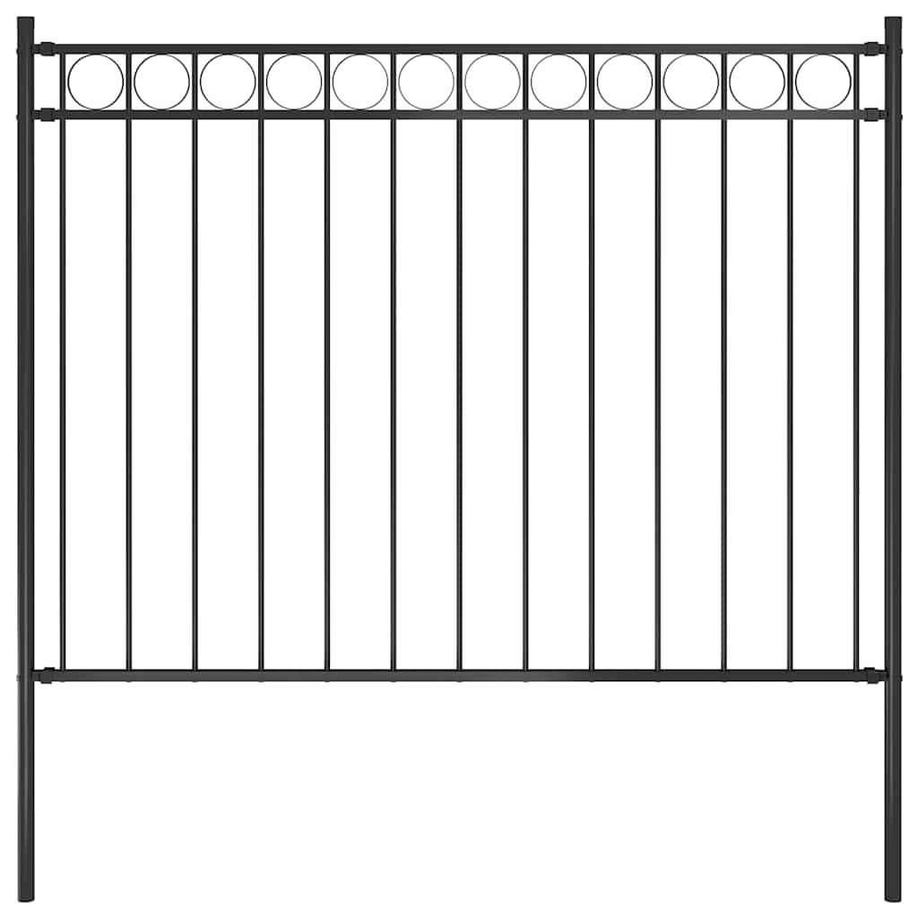 Vidaxl Garden Fence 1,7x1 m en acier noir