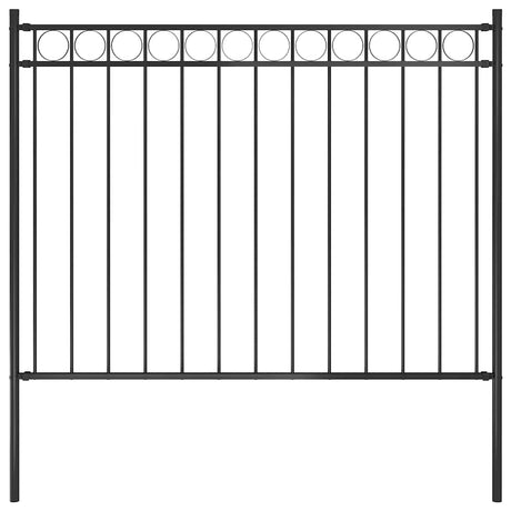Vidaxl Garden Fence 1,7x1 m en acier noir