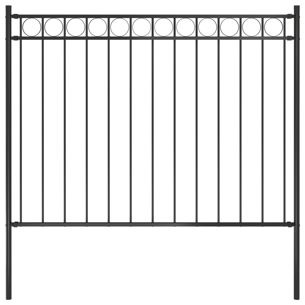 Vidaxl Garden Fence 1,7x1 m en acier noir