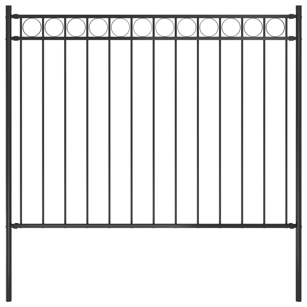 Vidaxl Garden Fence 1,7x1,2 m stalowy czarny