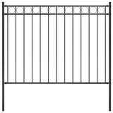 Vidaxl Garden Fence 1,7x1,2 m stalowy czarny