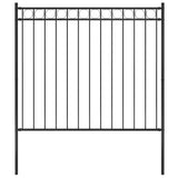Vidaxl Garden Fence 1,7x1,5 m en acier noir