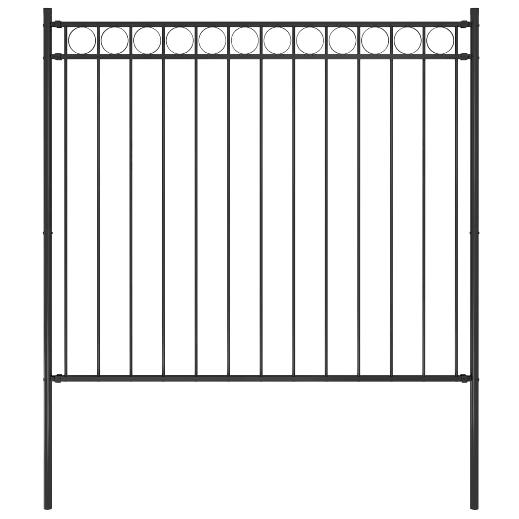 Vidaxl Garden Fence 1,7x1,5 m in acciaio nero