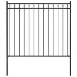 Vidaxl Garden Fence 1,7x1,5 m stalowy czarny