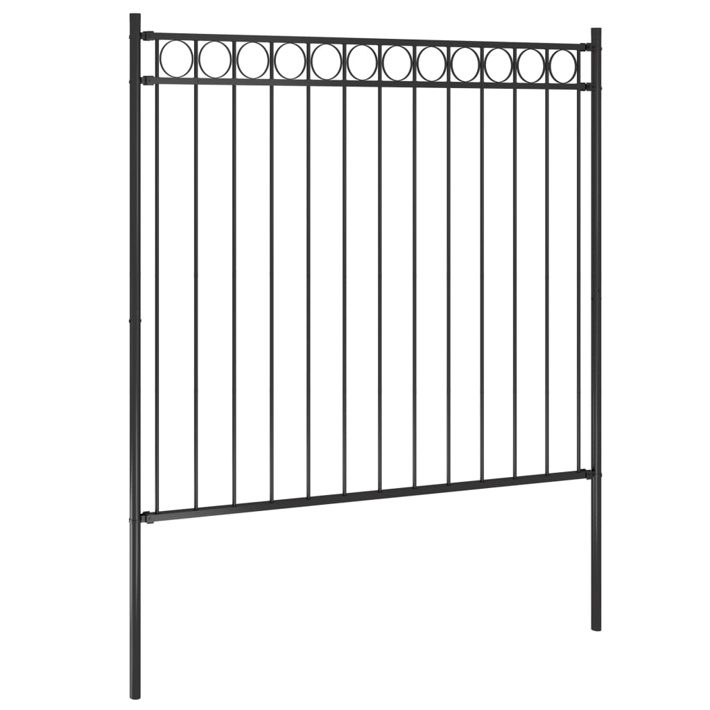 Vidaxl Garden Fence 1,7x1,5 m en acier noir