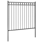 Vidaxl Garden Fence 1,7x1,5 m en acier noir