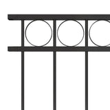 Vidaxl fence panel 1.7x0.8 m steel black