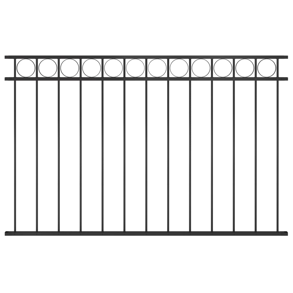 Vidaxl fence Panel 1.7x1 m Stol schwaarz