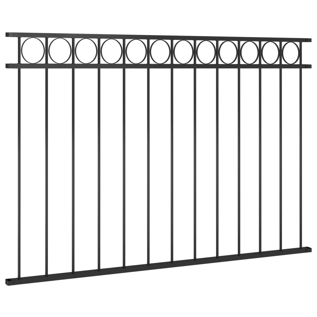 Vidaxl fence panel 1.7x1 m steel black