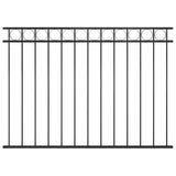 Panneau de clôture Vidaxl 1,7x1,2 m en acier noir