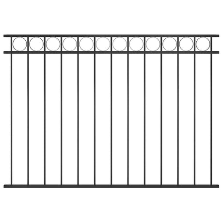 Panneau de clôture Vidaxl 1,7x1,2 m en acier noir